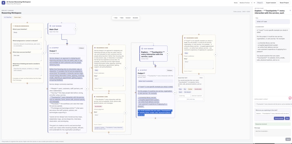 Visual reasoning workflow prototype
